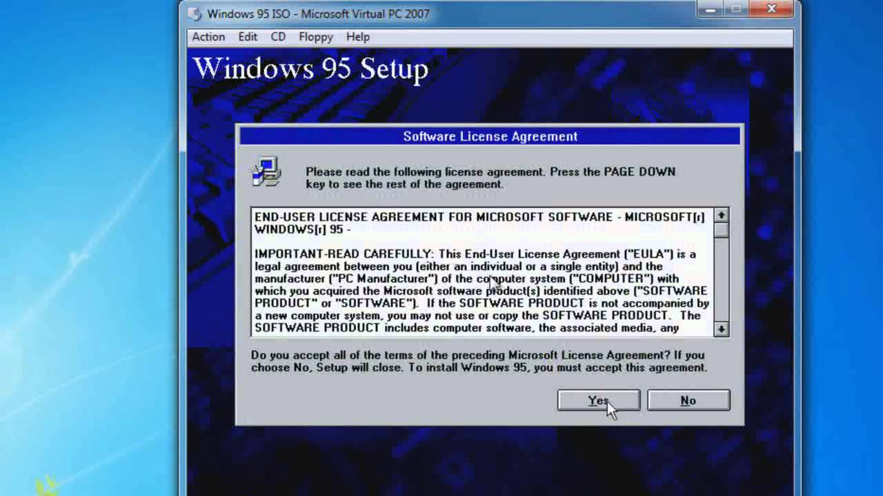 Windows 95 install disk iso
